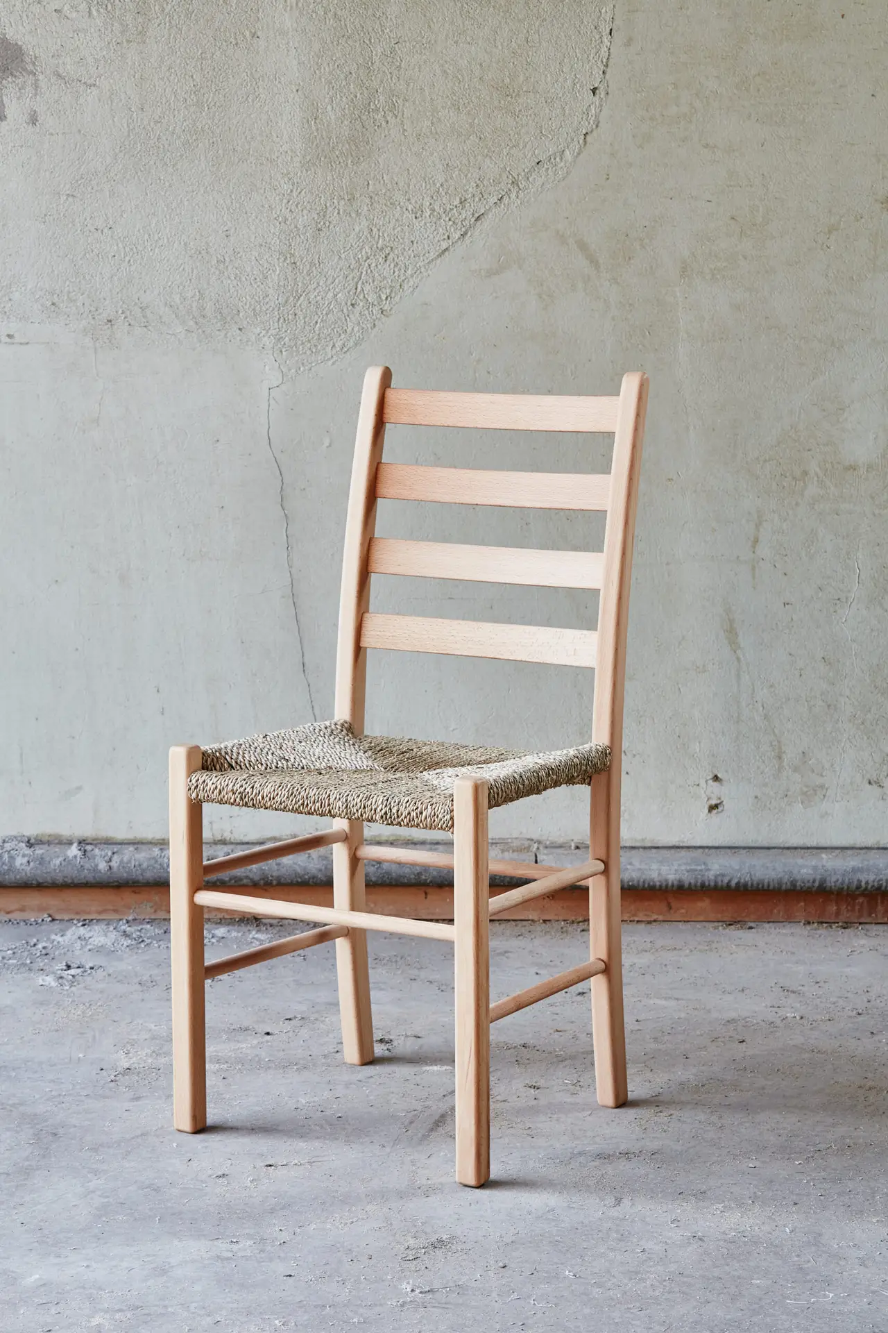 Jærstol 4 spiler ubehandlet Bøk